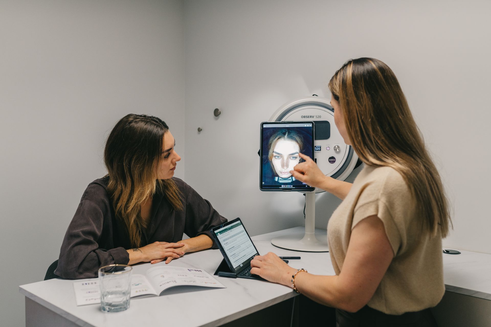 Huidscan gezicht dermatologe